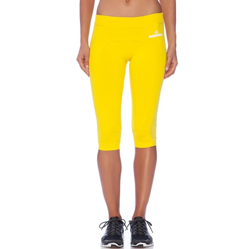 Adidas Stella McCartney 3/4 Running Tights in Canary Yellow